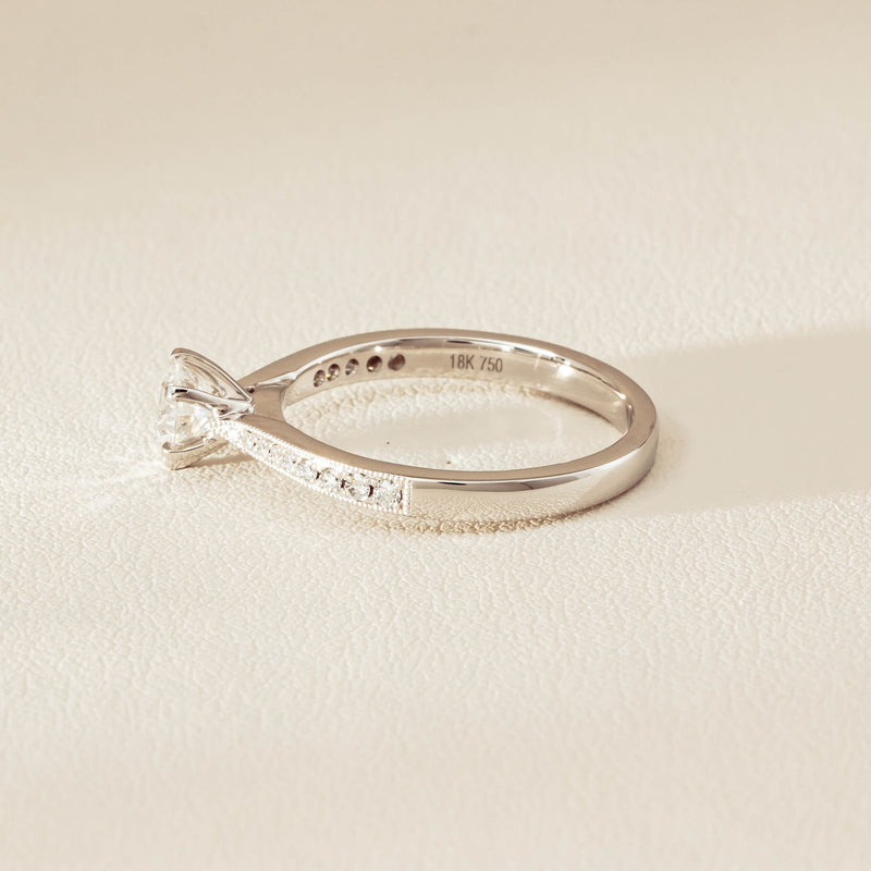 18ct White Gold .53ct Diamond Zenith Ring - Ring - Walker & Hall