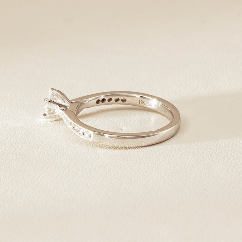 18ct White Gold .53ct Diamond Zenith Ring - Ring - Walker & Hall
