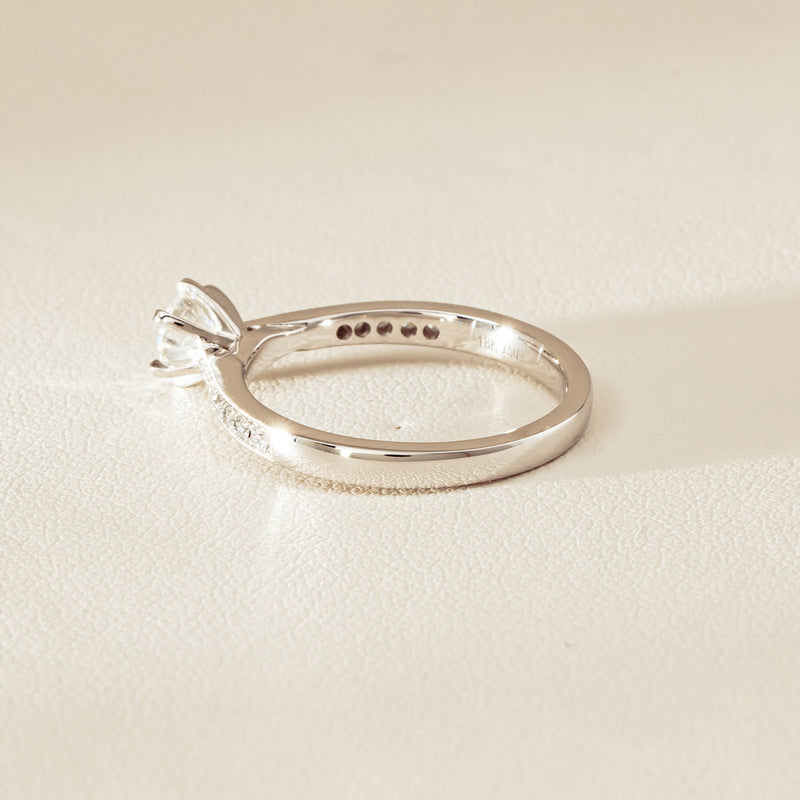 18ct White Gold .53ct Diamond Zenith Ring - Ring - Walker & Hall