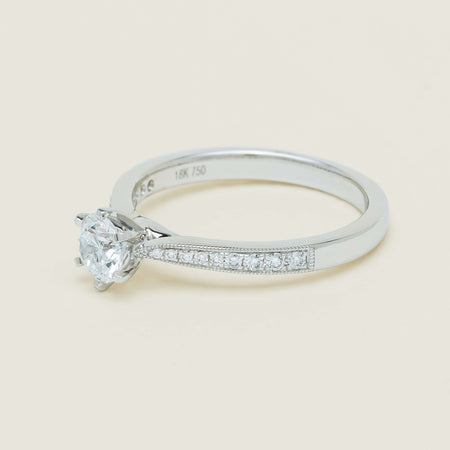18ct White Gold .53ct Diamond Zenith Ring