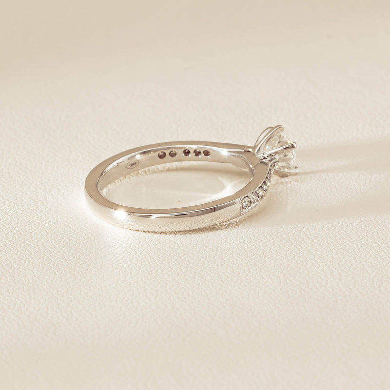 18ct White Gold .53ct Diamond Zenith Ring - Ring - Walker & Hall