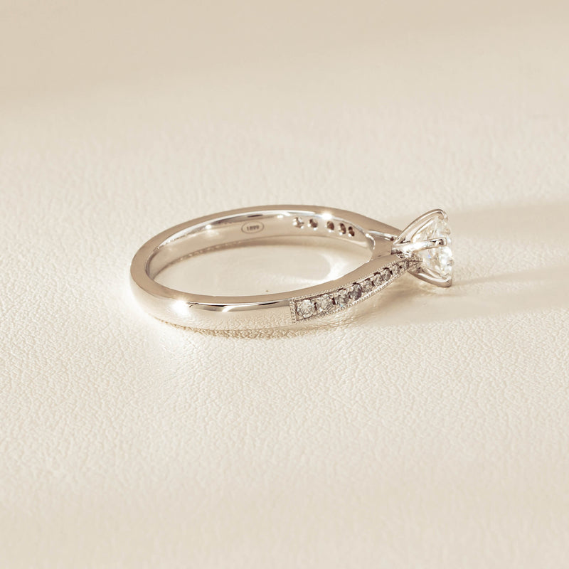18ct White Gold .53ct Diamond Zenith Ring - Ring - Walker & Hall