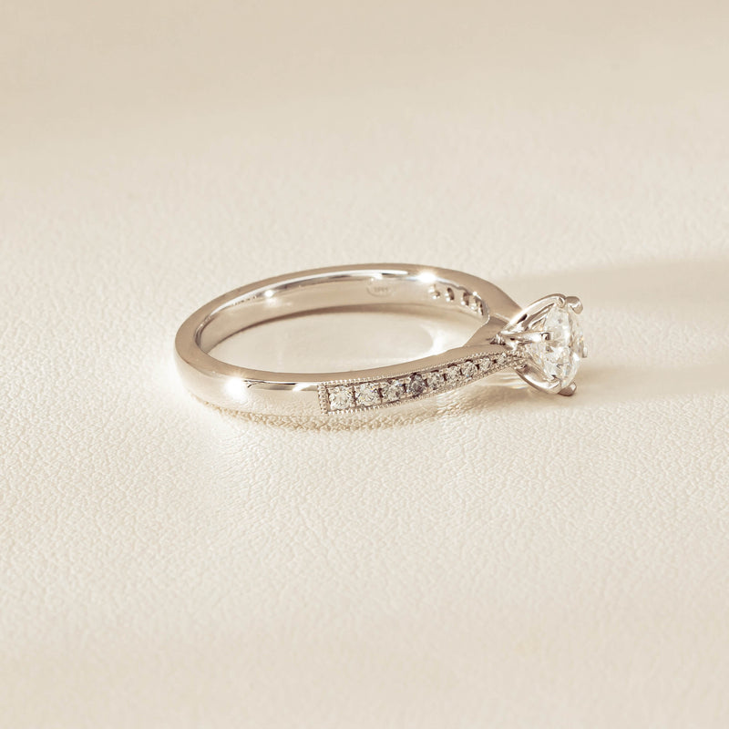 18ct White Gold .53ct Diamond Zenith Ring - Ring - Walker & Hall