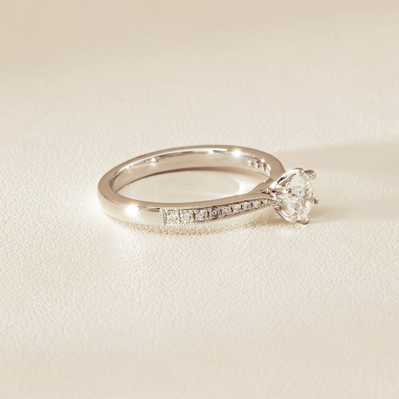 18ct White Gold .53ct Diamond Zenith Ring - Ring - Walker & Hall