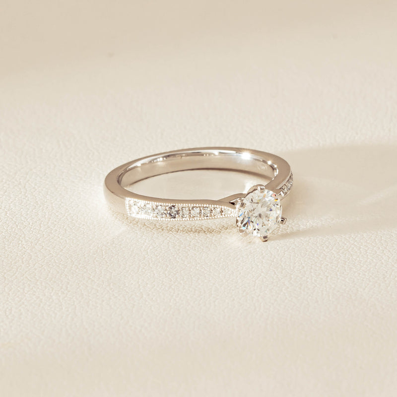 18ct White Gold .53ct Diamond Zenith Ring - Ring - Walker & Hall