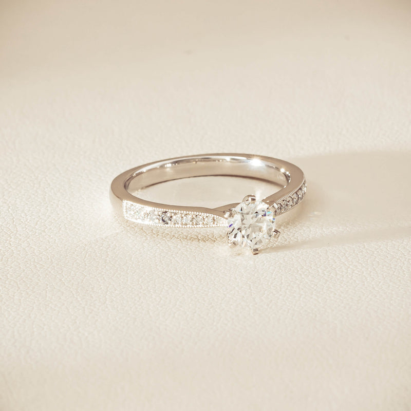 18ct White Gold .53ct Diamond Zenith Ring - Ring - Walker & Hall