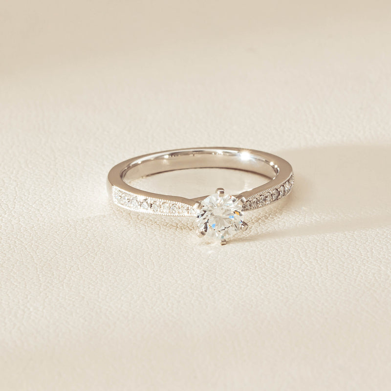 18ct White Gold .53ct Diamond Zenith Ring - Ring - Walker & Hall