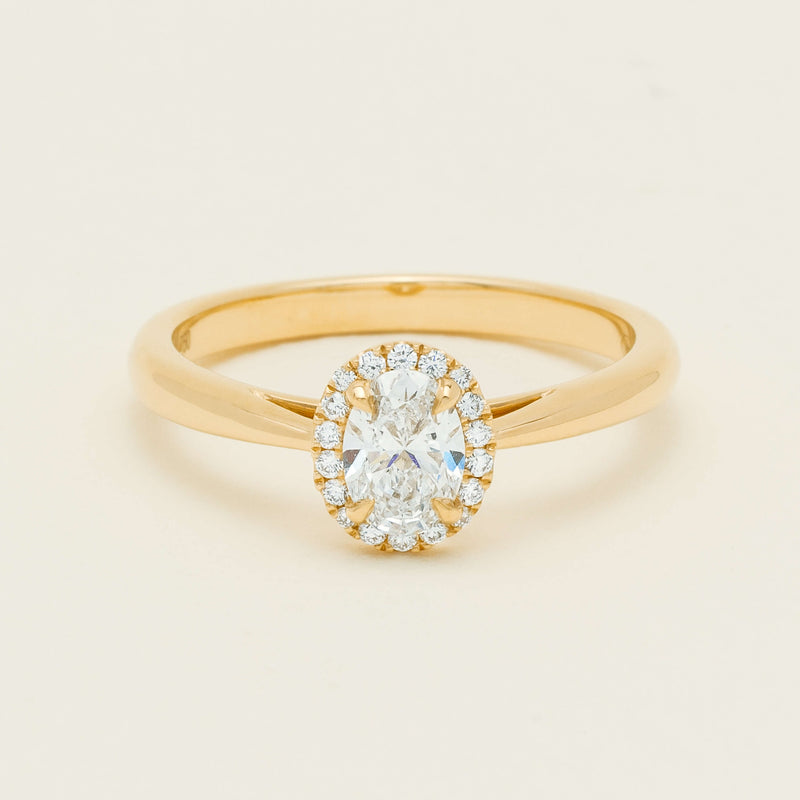 18ct Yellow Gold .51ct Oval Cut Diamond Nina Ring