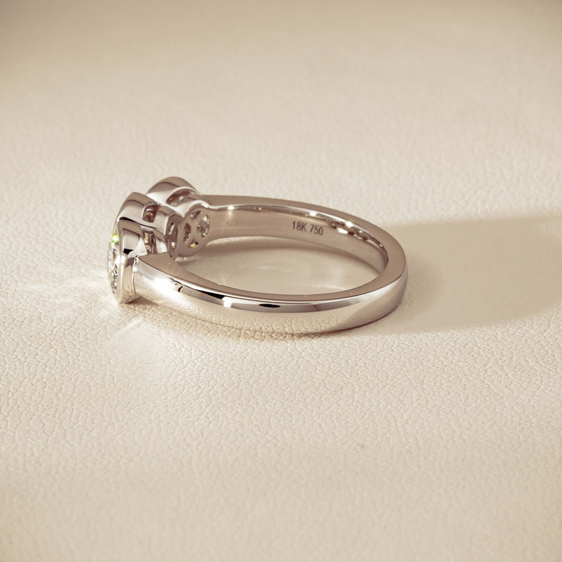 18ct White Gold 1.61ct Diamond Three-Stone Natalia Ring