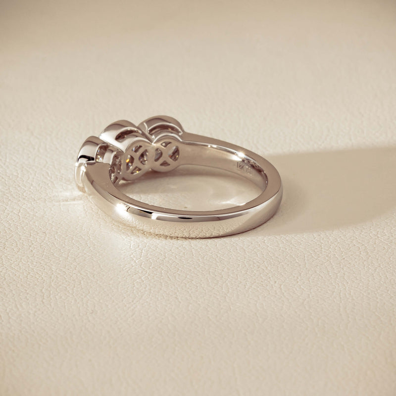 18ct White Gold 1.61ct Diamond Three-Stone Natalia Ring