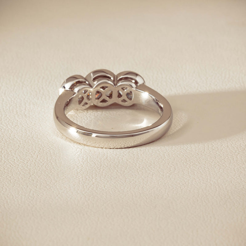 18ct White Gold 1.61ct Diamond Three-Stone Natalia Ring