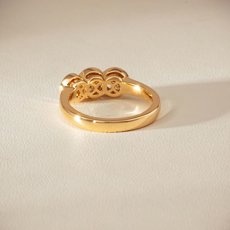 18ct Yellow Gold 1.64ct Diamond Three-Stone Natalia Ring