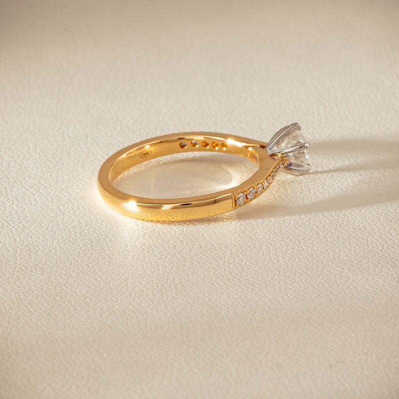 18ct Yellow Gold .52ct Diamond Zenith Ring