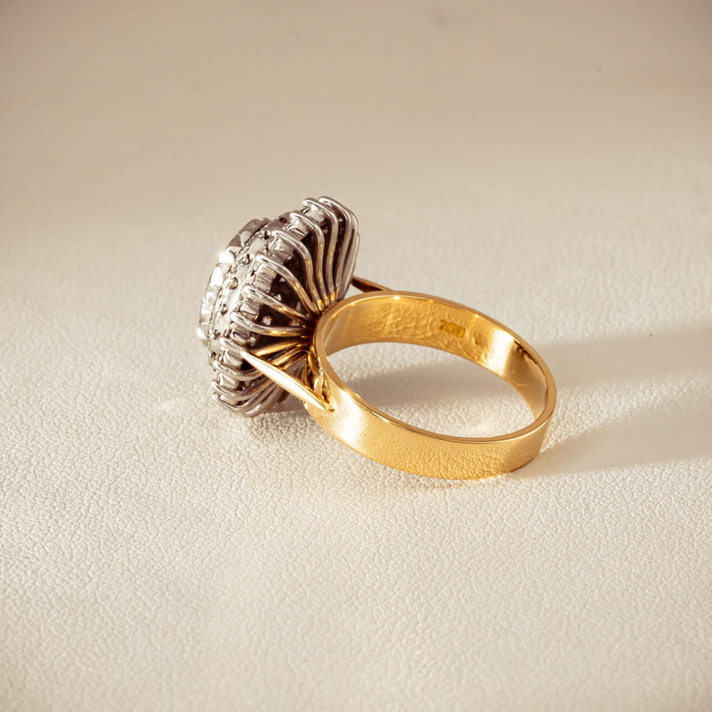 Deja Vu 18ct Yellow Gold 1.20ct Diamond Cluster Ring