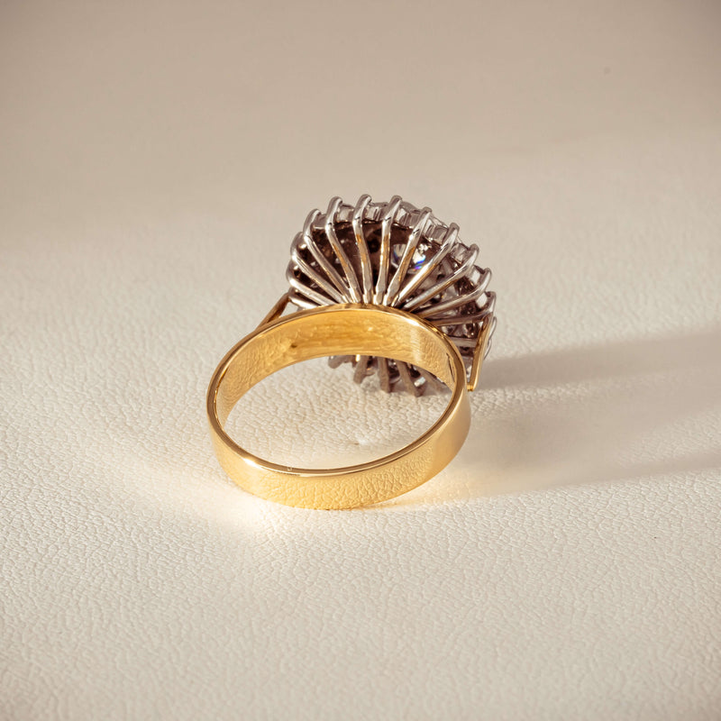 Deja Vu 18ct Yellow Gold 1.20ct Diamond Cluster Ring