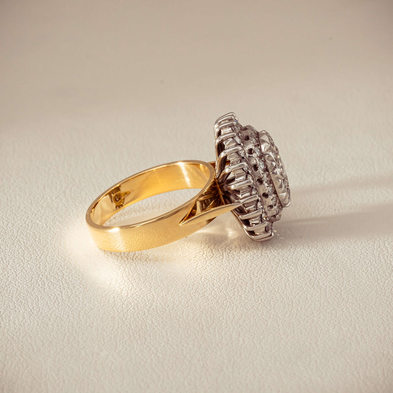 Deja Vu 18ct Yellow Gold 1.20ct Diamond Cluster Ring