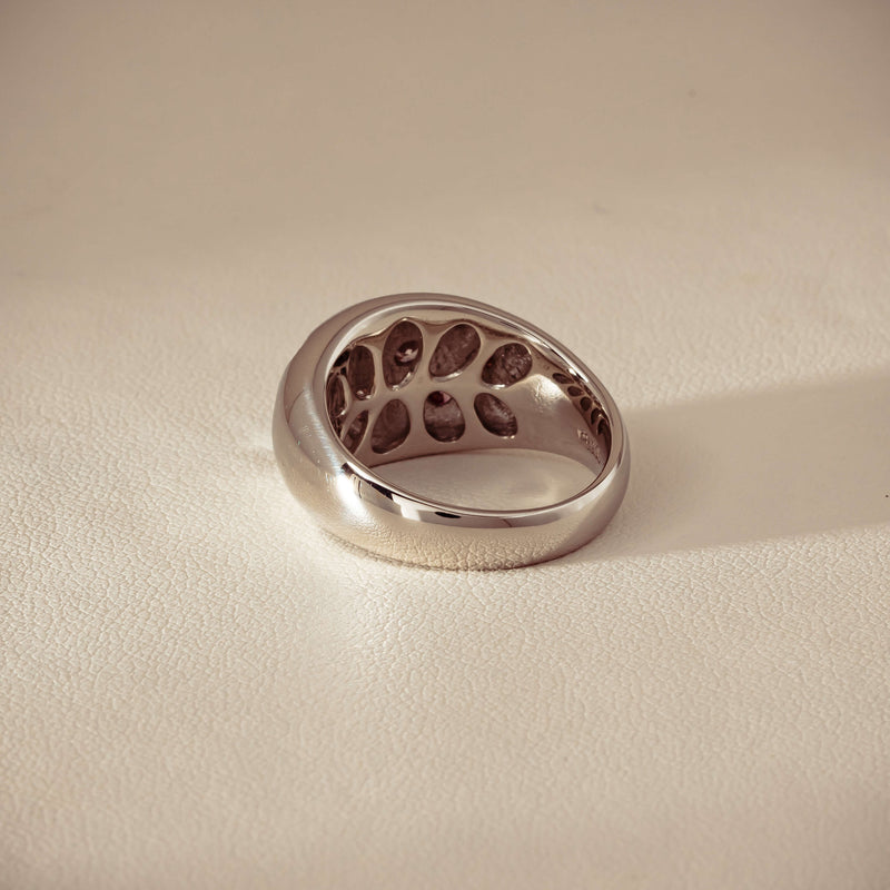 Deja Vu Platinum .46ct Pink Diamond Dome Ring