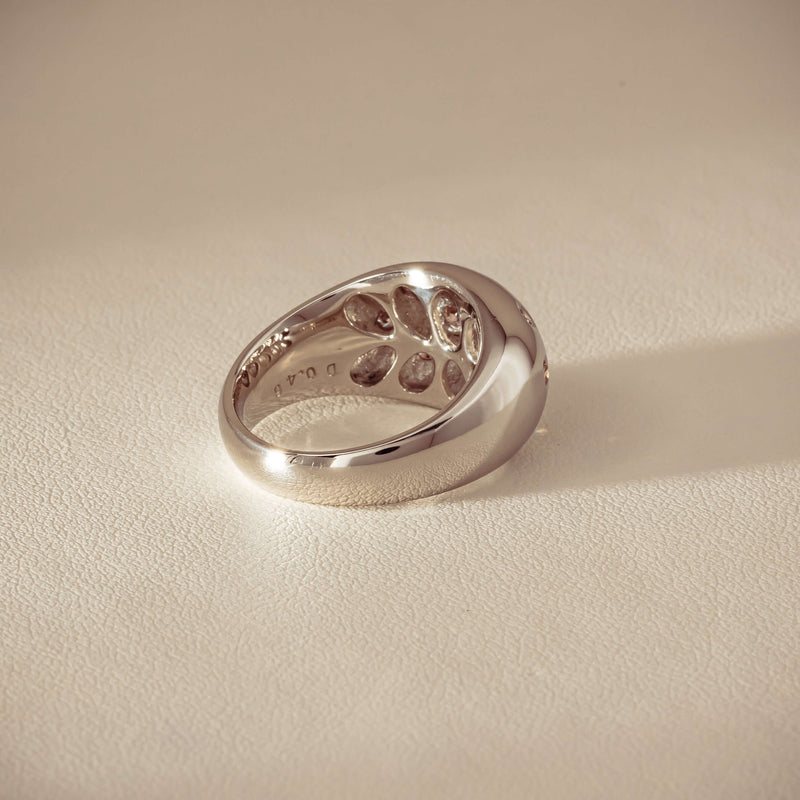 Deja Vu Platinum .46ct Pink Diamond Dome Ring