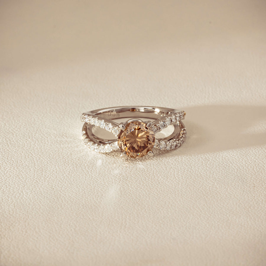 Deja Vu Platinum 2.06ct Cognac Diamond Openwork Ring