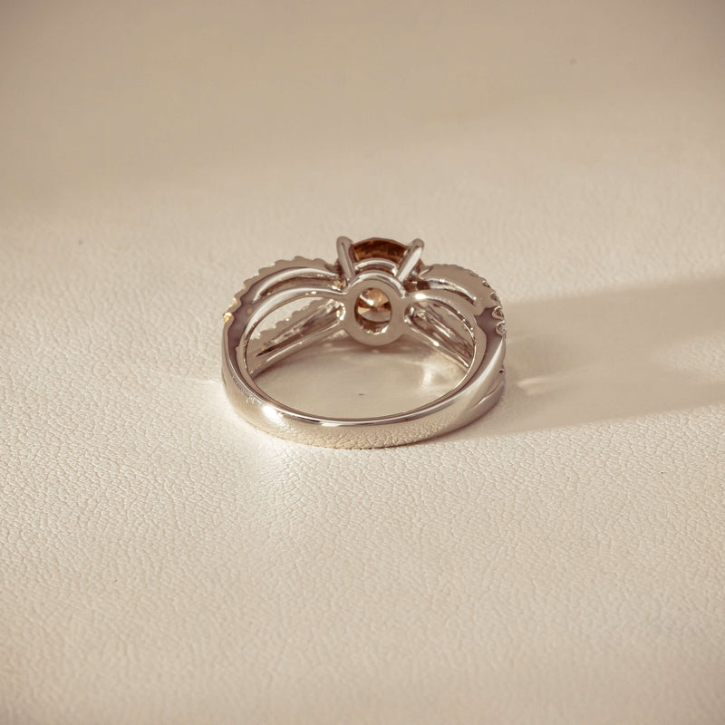 Deja Vu Platinum 2.06ct Cognac Diamond Openwork Ring