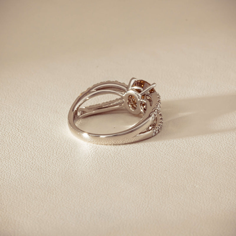 Deja Vu Platinum 2.06ct Cognac Diamond Openwork Ring