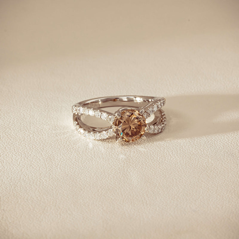 Deja Vu Platinum 2.06ct Cognac Diamond Openwork Ring