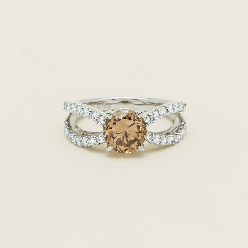 Deja Vu Platinum 2.06ct Cognac Diamond Openwork Ring
