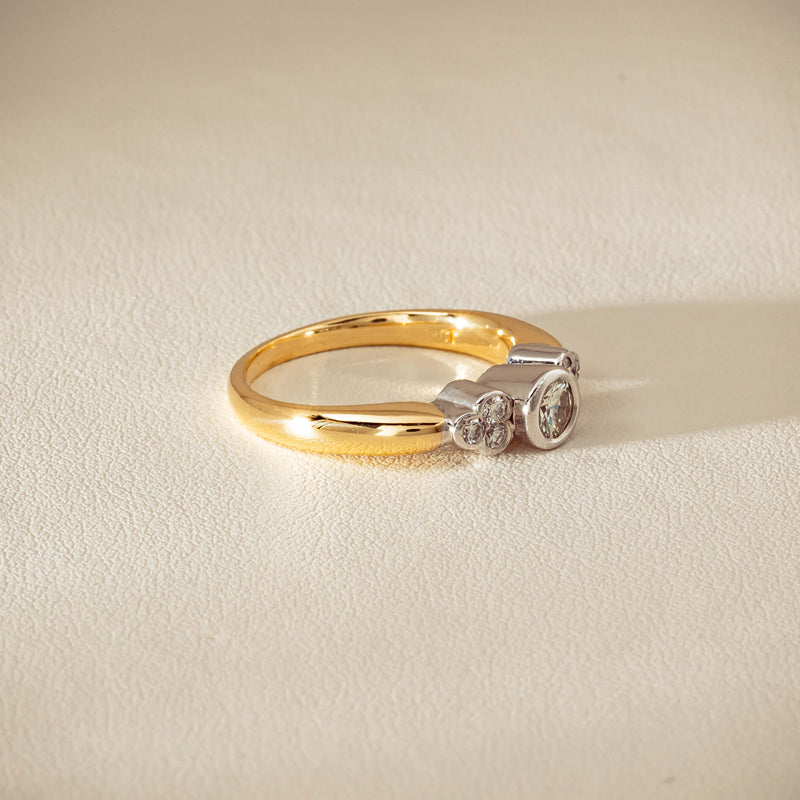 Deja Vu 18ct Yellow Gold .43ct Diamond Rubover Set Ring - Ring - Walker & Hall