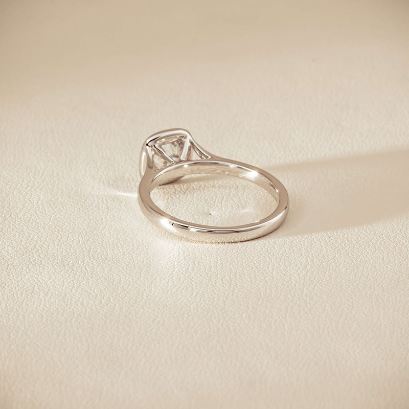 18ct White Gold 1.01ct Reclaimed Cushion Diamond Elara Ring - Ring - Walker & Hall