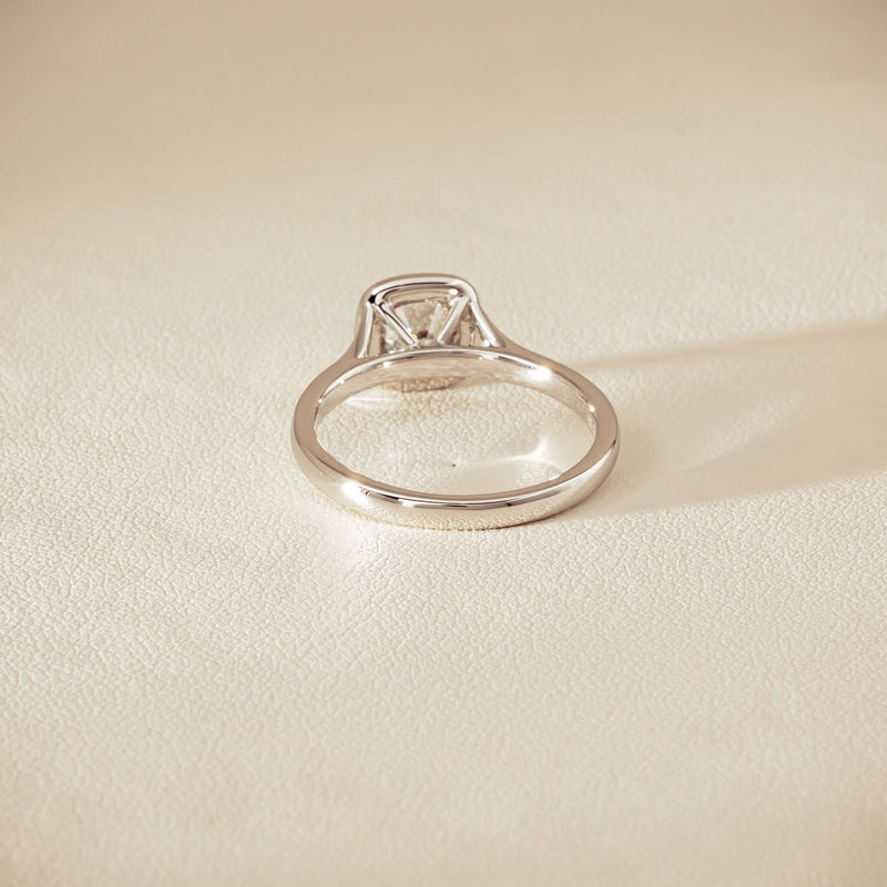 18ct White Gold 1.01ct Reclaimed Cushion Diamond Elara Ring - Ring - Walker & Hall