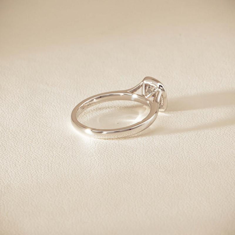18ct White Gold 1.01ct Reclaimed Cushion Diamond Elara Ring - Ring - Walker & Hall