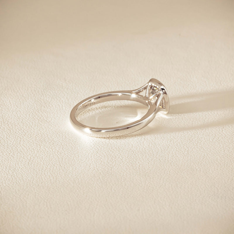 18ct White Gold 1.01ct Reclaimed Cushion Diamond Elara Ring - Ring - Walker & Hall