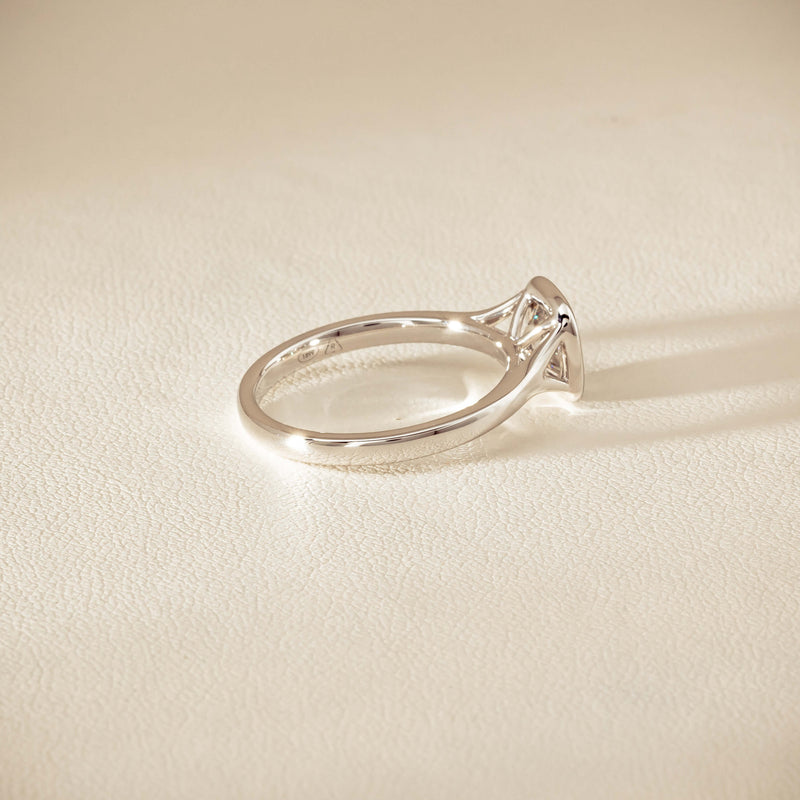 18ct White Gold 1.01ct Reclaimed Cushion Diamond Elara Ring - Ring - Walker & Hall