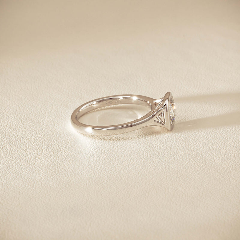 18ct White Gold 1.01ct Reclaimed Cushion Diamond Elara Ring - Ring - Walker & Hall