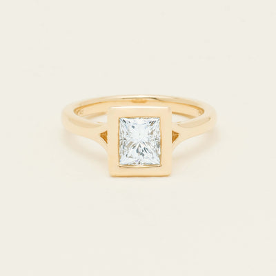 18ct Yellow Gold 1.34ct Reclaimed Radiant Diamond Elara Ring