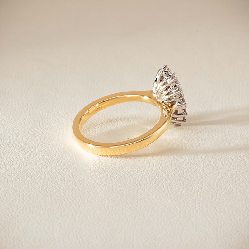 18ct Yellow Gold .57ct Marquise-Cut Diamond Belle Ring