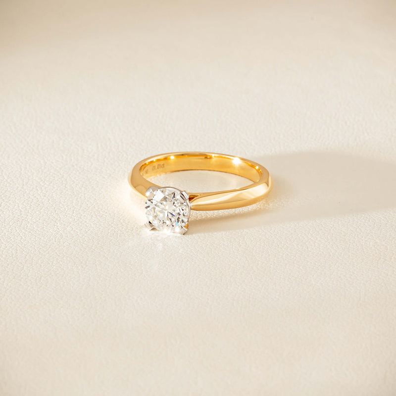 18ct Yellow Gold 1.01ct Diamond Venetian Ring - Ring - Walker & Hall
