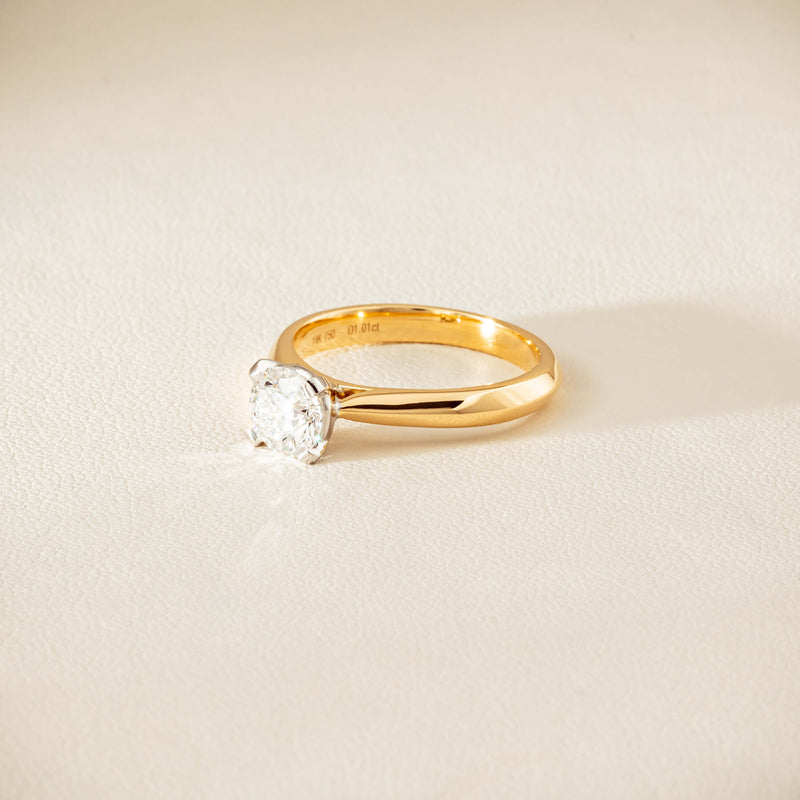 18ct Yellow Gold 1.01ct Diamond Venetian Ring - Ring - Walker & Hall