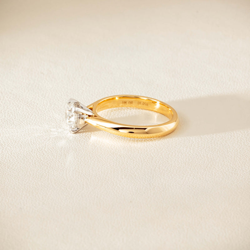 18ct Yellow Gold 1.01ct Diamond Venetian Ring - Ring - Walker & Hall