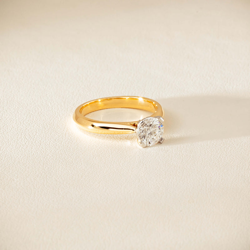 18ct Yellow Gold 1.01ct Diamond Venetian Ring - Ring - Walker & Hall
