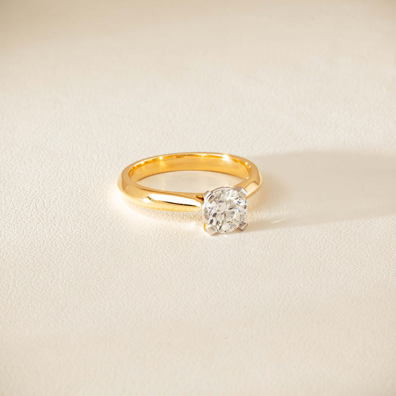 18ct Yellow Gold 1.01ct Diamond Venetian Ring - Ring - Walker & Hall