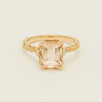 18ct Yellow Gold Morganite & Diamond Romanov Ring - Ring - Walker & Hall