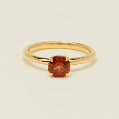 18ct Yellow Gold Garnet Mini Octavia Ring - Ring - Walker & Hall