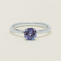 18ct White Gold Tanzanite Mini Octavia Ring - Ring - Walker & Hall