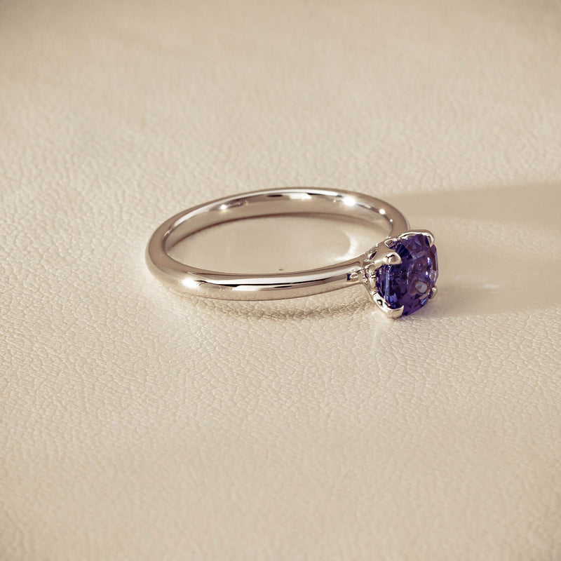 18ct White Gold Tanzanite Mini Octavia Ring - Ring - Walker & Hall