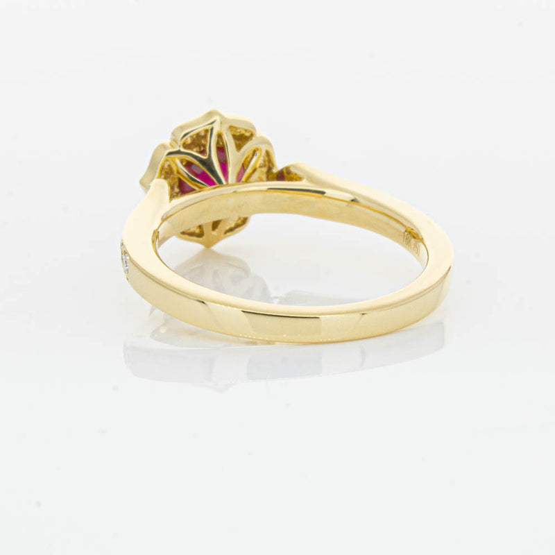 18ct Yellow Gold 1.04ct Ruby & Diamond Ring-Ring-Walker & Hall