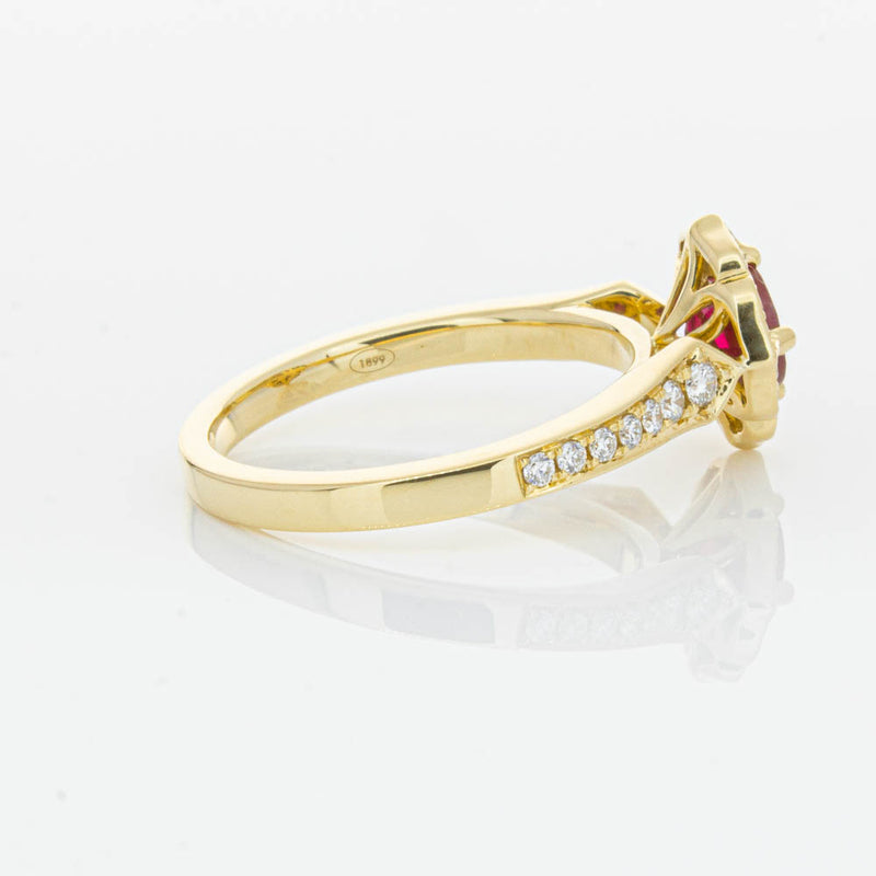 18ct Yellow Gold 1.04ct Ruby & Diamond Ring-Ring-Walker & Hall