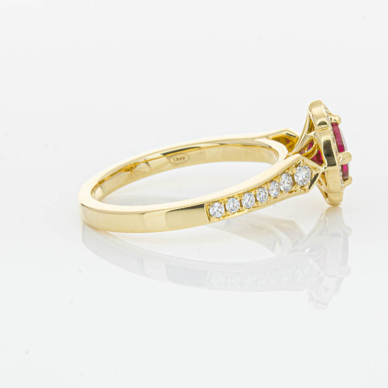 18ct Yellow Gold 1.04ct Ruby & Diamond Ring-Ring-Walker & Hall