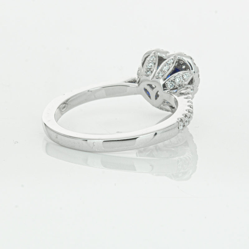 18ct White Gold 1.11ct Sapphire & Diamond Sierra Ring-Ring-Walker & Hall