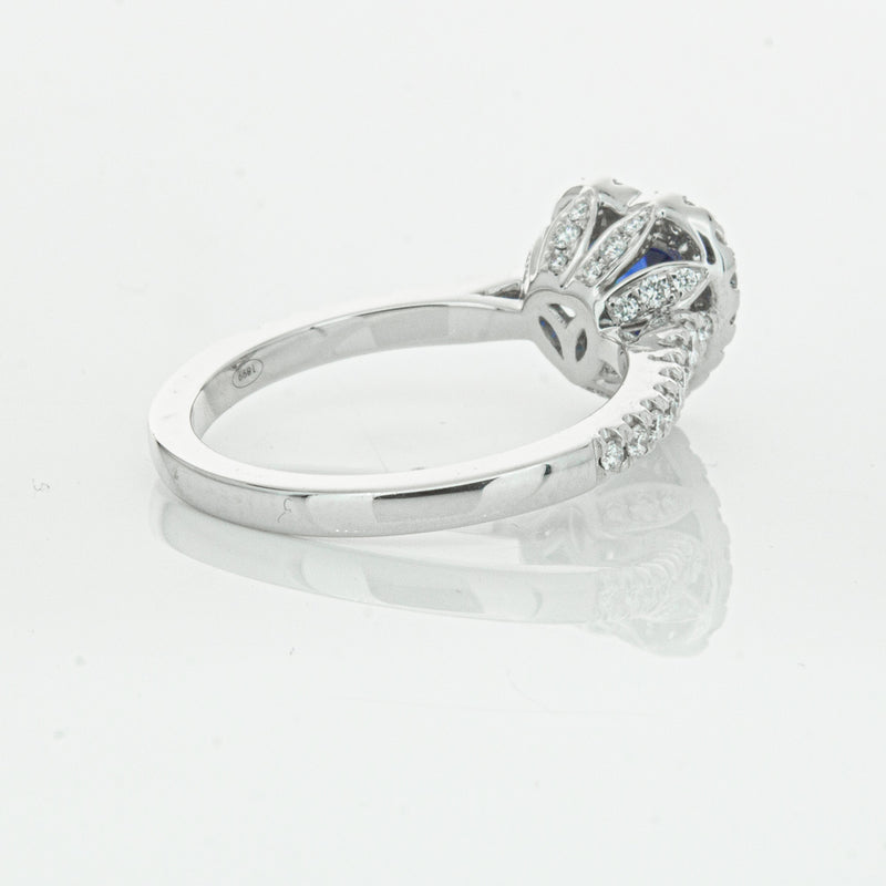 18ct White Gold 1.11ct Sapphire & Diamond Sierra Ring-Ring-Walker & Hall